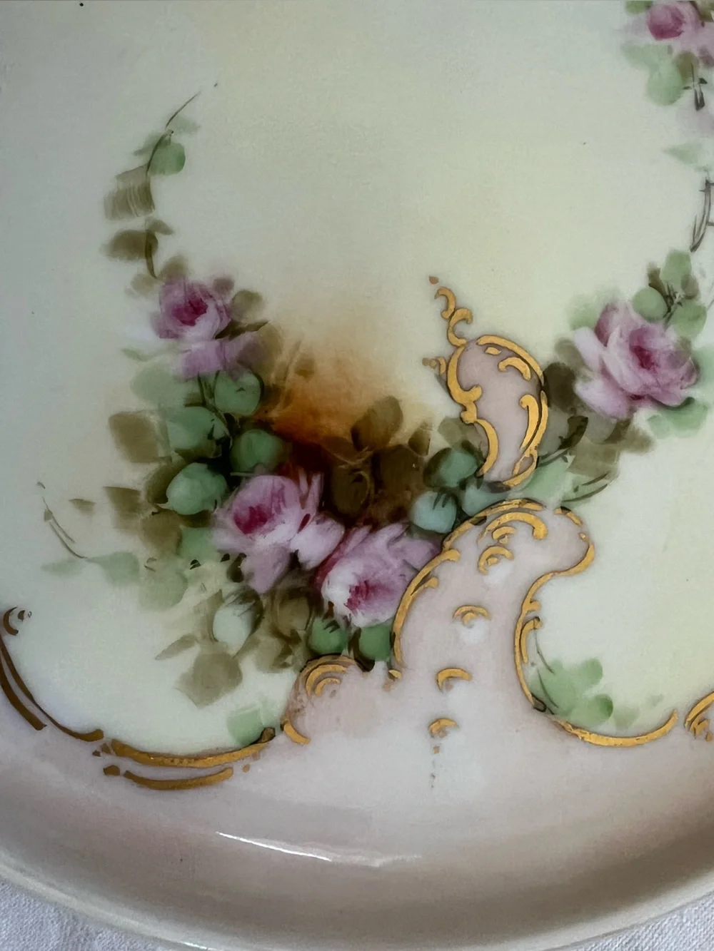 Rosenthal Selb Bavaria Donatello Gold Handled Plate Carnaval Glass Hecklin MN